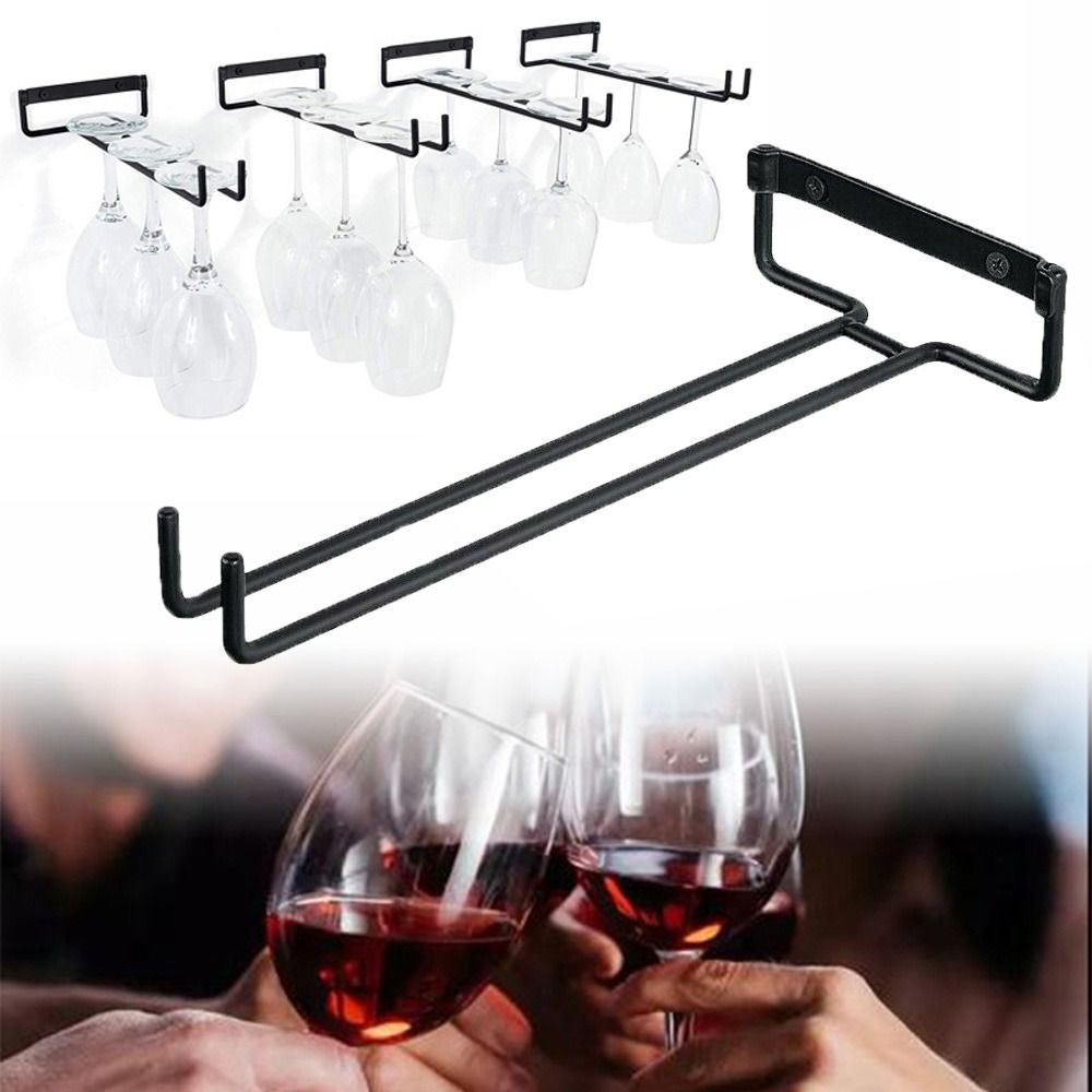 Home Bar Stand - Wall Mounted Stemware Holder Kitchen Wine