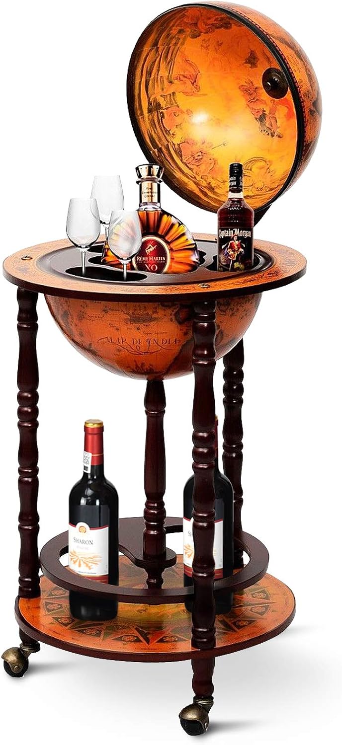 Home Bar Shelves - Globe Bar Cart Liquor Bar Cabinet