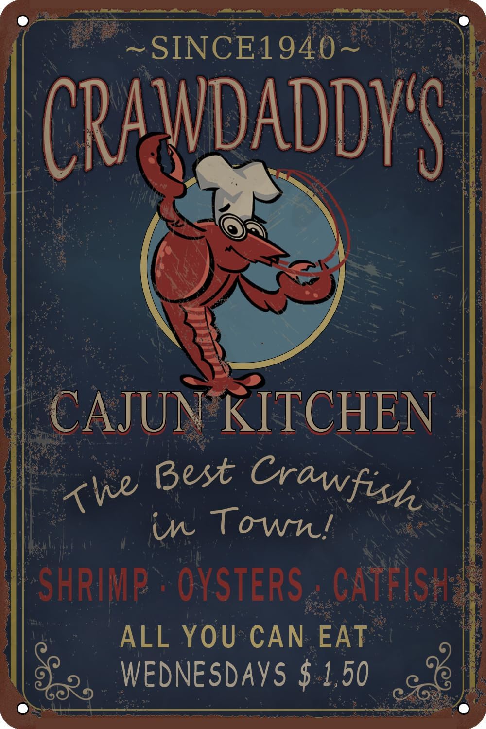 Home Bar And Restaurant - Beat Crawfish Crawdaddy‘s Cajun Kitchen Metal