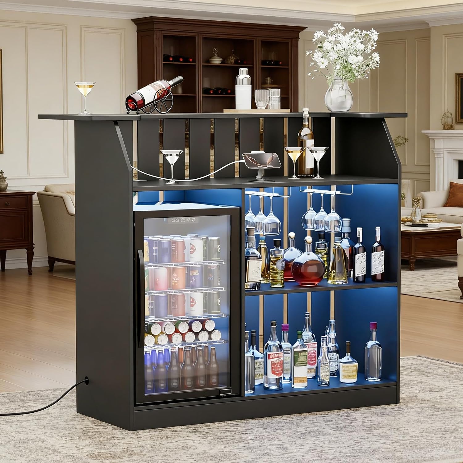U-Shape Bar Table, Home Bar Un - đánh giá và giá Home Bar And Fridge