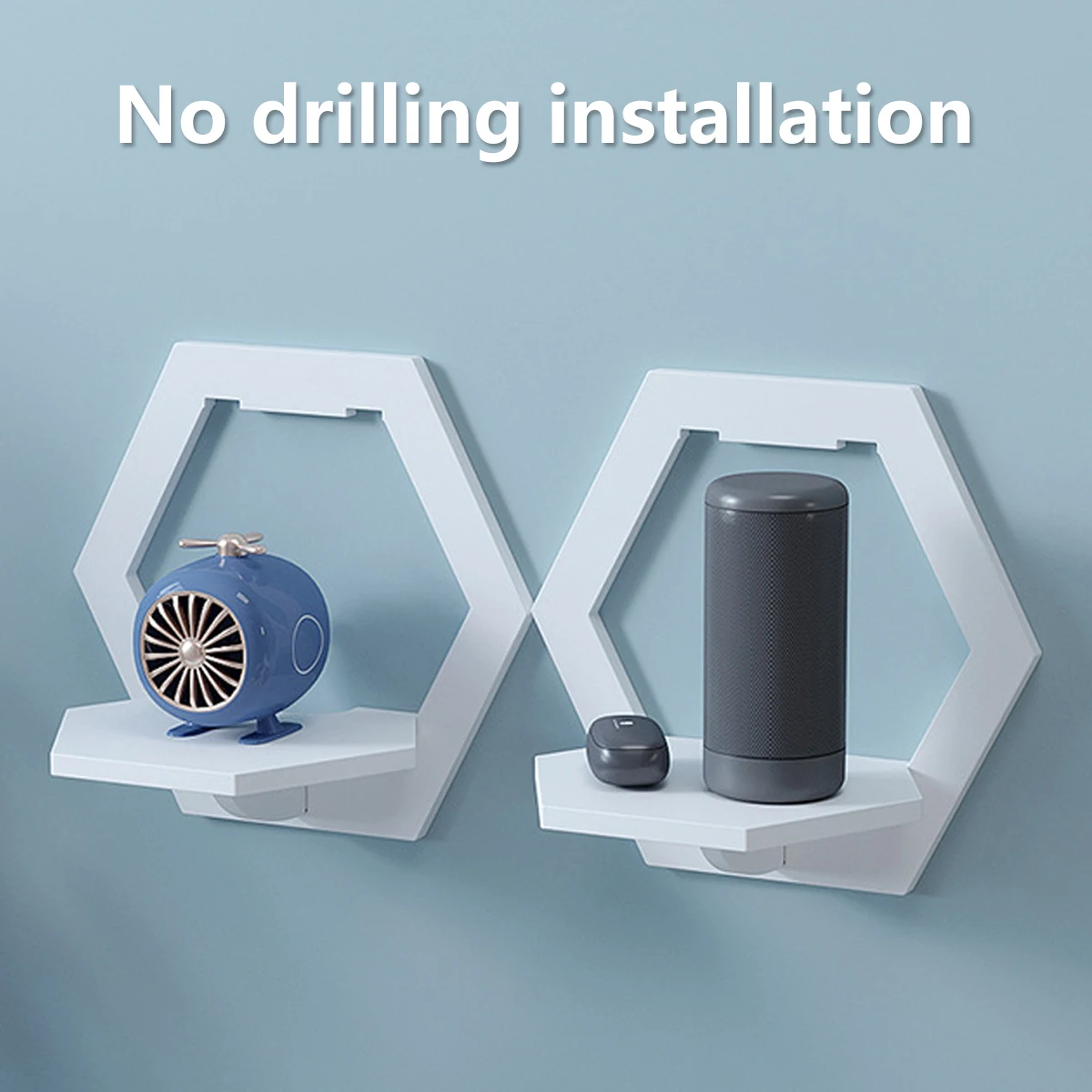 3Pcs Hexagon Wall Shelf Punch  - đánh giá và giá Home Bar Shelves