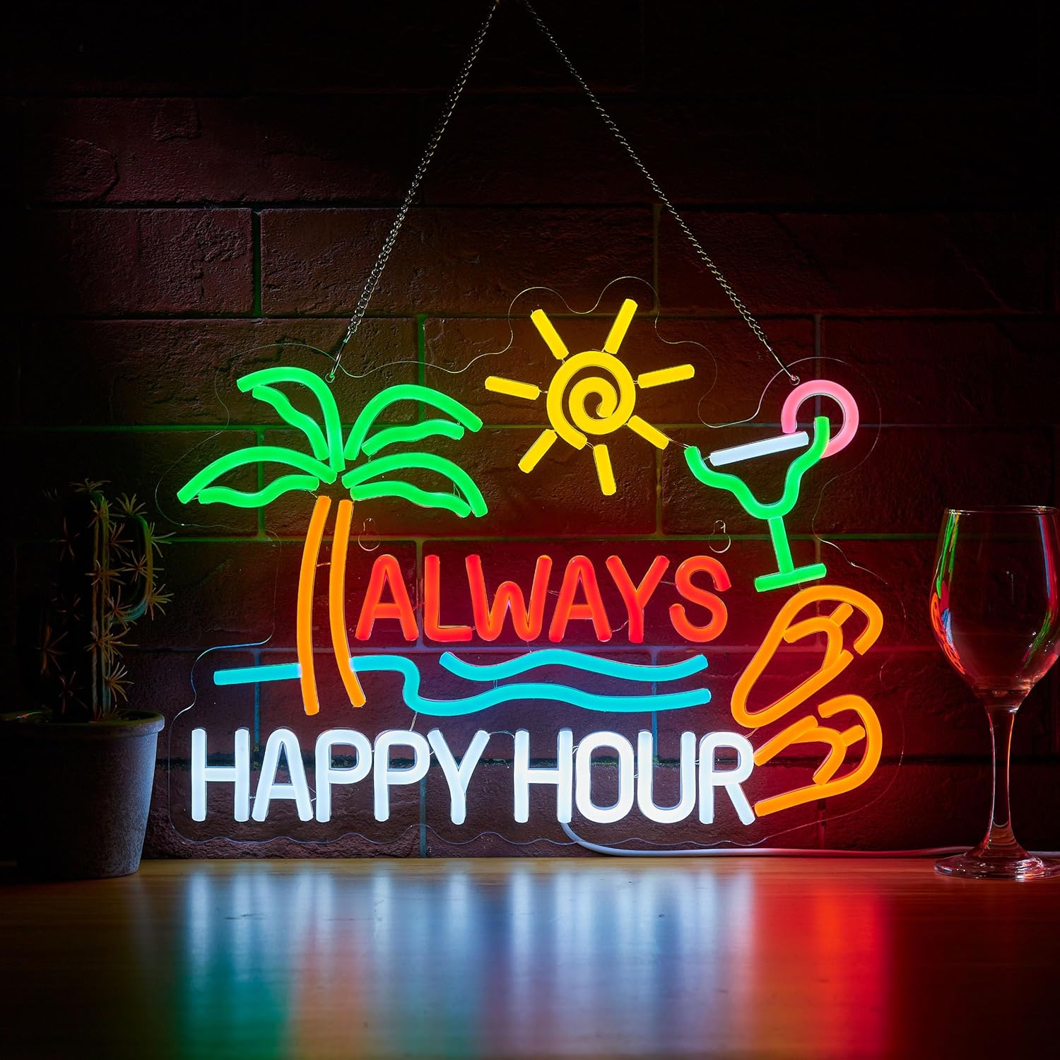 Always Happy Hour Beer Bar Neo - đánh giá và giá Home Bar Signs