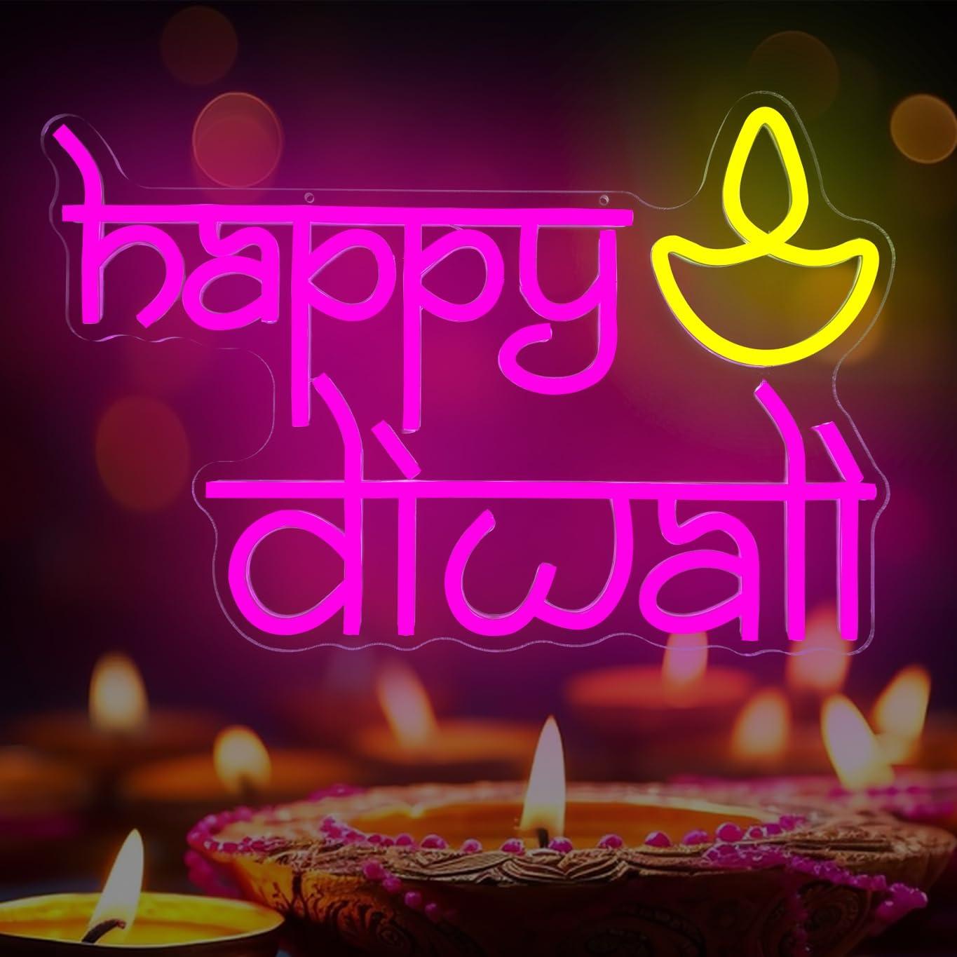 Happy Diwali Neon Sign USB Pow - đánh giá và giá Home Bar Signs