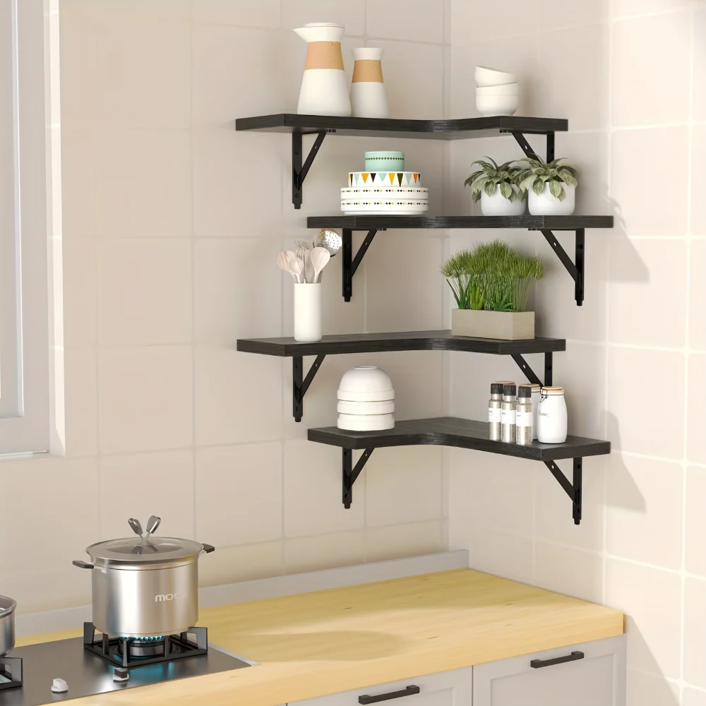 Natural Wood Grain Floating Sh - đánh giá và giá Home Bar Shelf