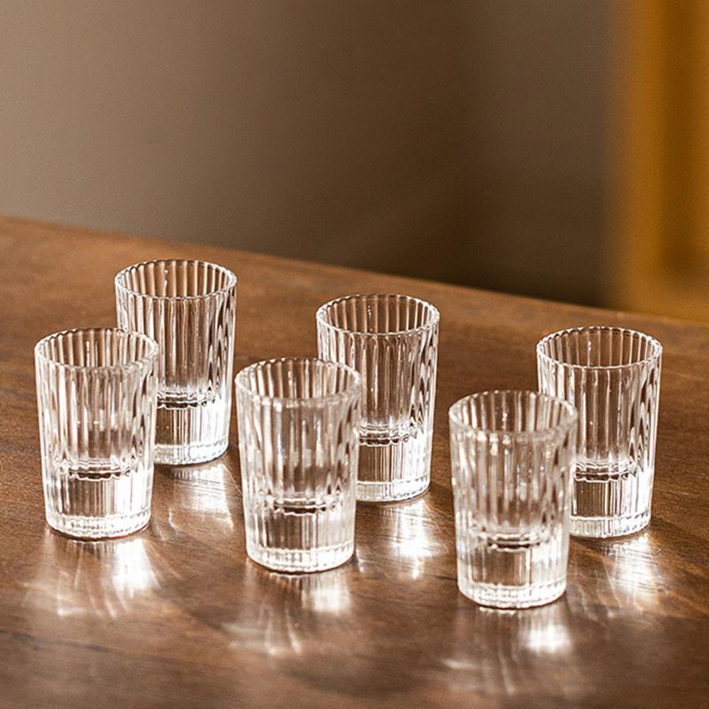 6pcs Set 20ml Striped Foreign  - đánh giá và giá Old Fashioned Glass