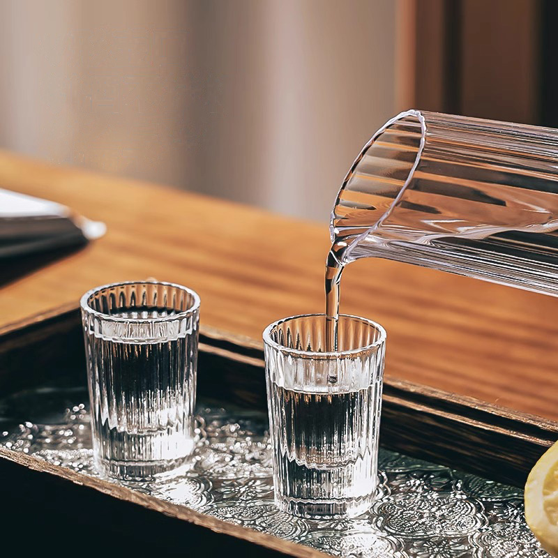 6pcs Set 20ml Striped Foreign  - đánh giá và giá Old Fashioned Glass