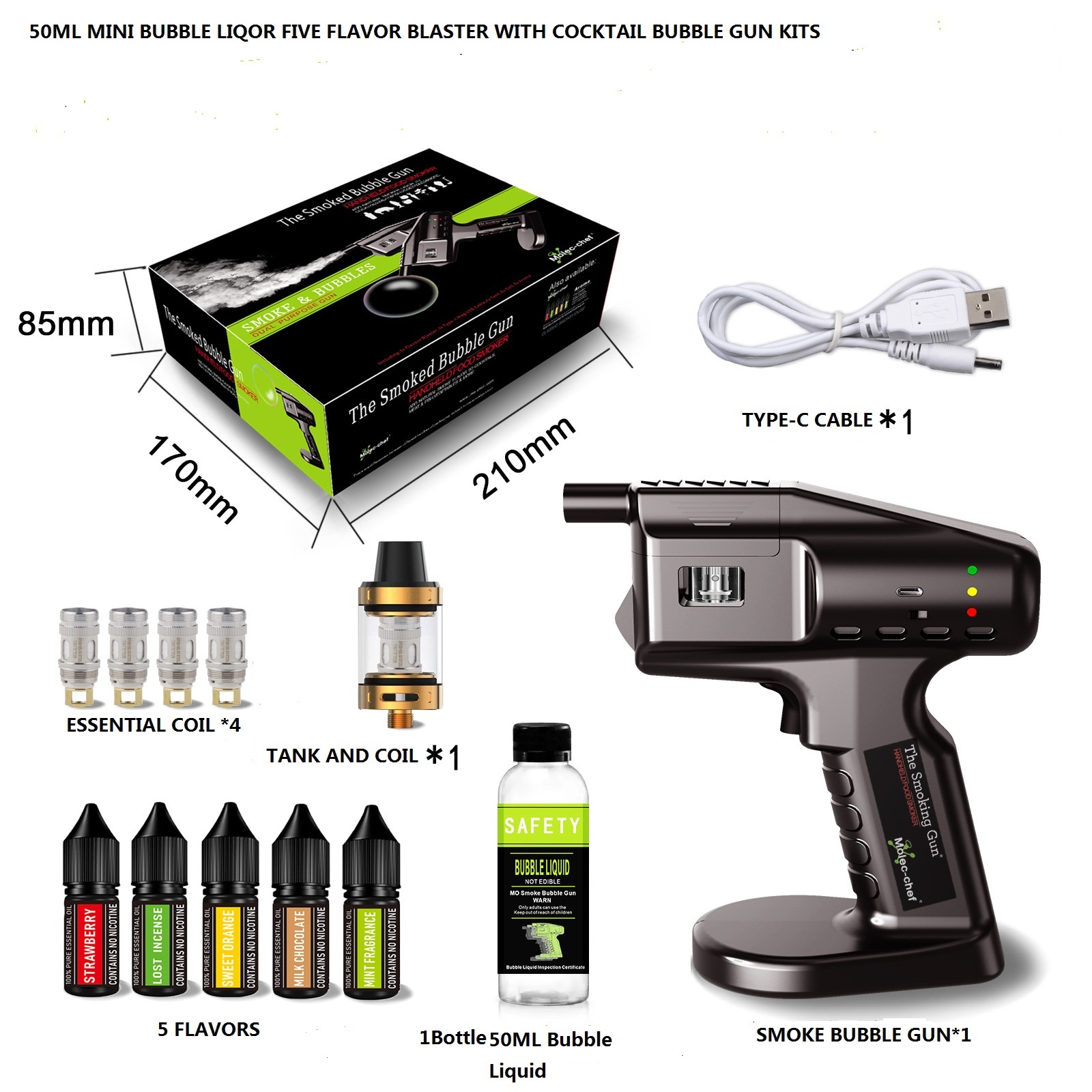 Rechargeable Flavor Blaster Co - đánh giá và giá Smoking Gun Kit