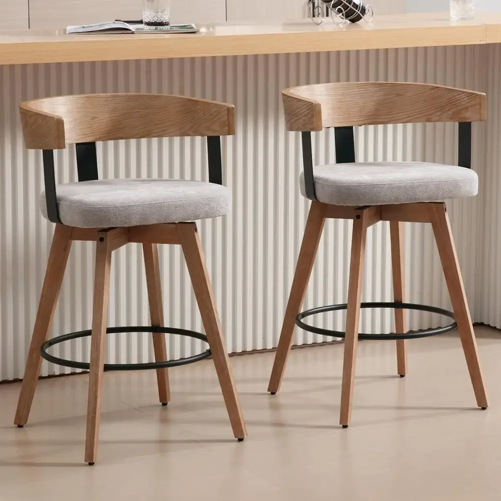 Set of 2, 26 Grey Linen-Uphols - đánh giá và giá Home Bar And Counter
