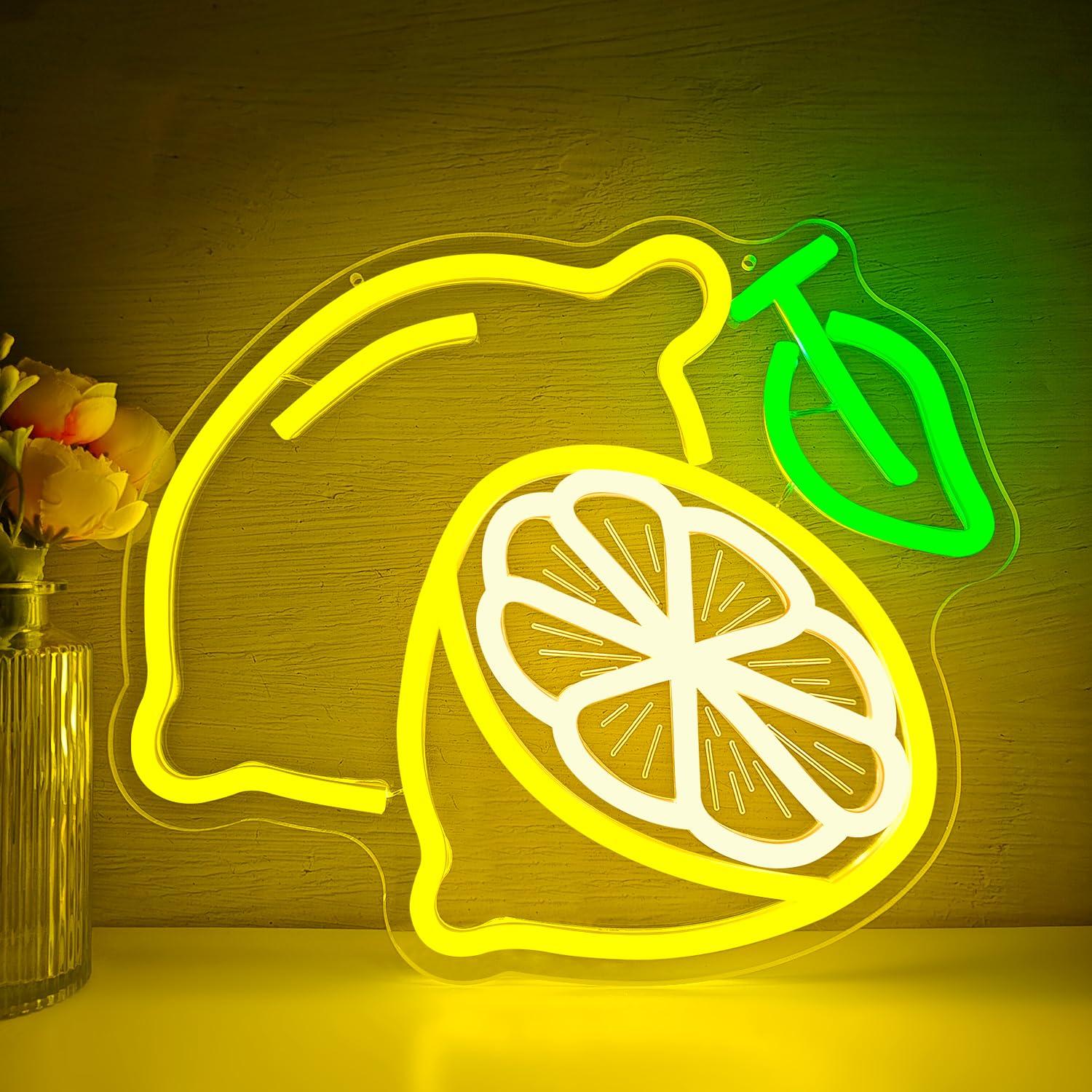 Lemon Neon Sign Dimmable LED L - đánh giá và giá Home Bar Signs