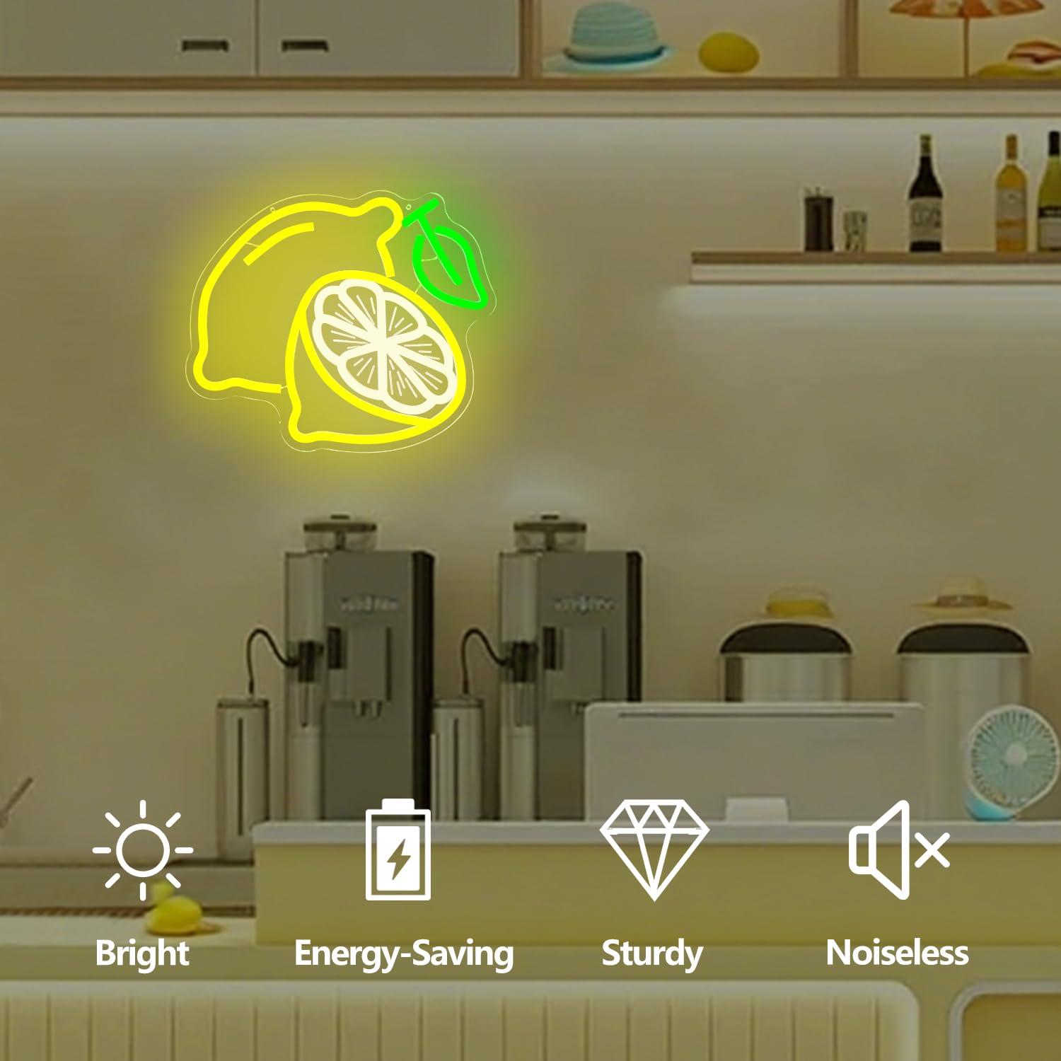 Lemon Neon Sign Dimmable LED L - đánh giá và giá Home Bar Signs