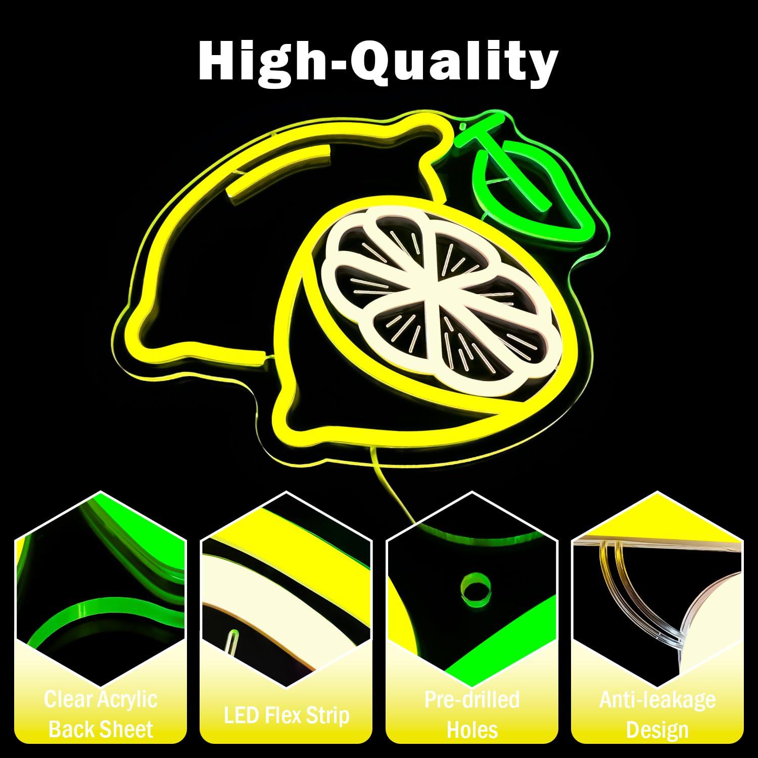 Lemon Neon Sign Dimmable LED L - đánh giá và giá Home Bar Signs