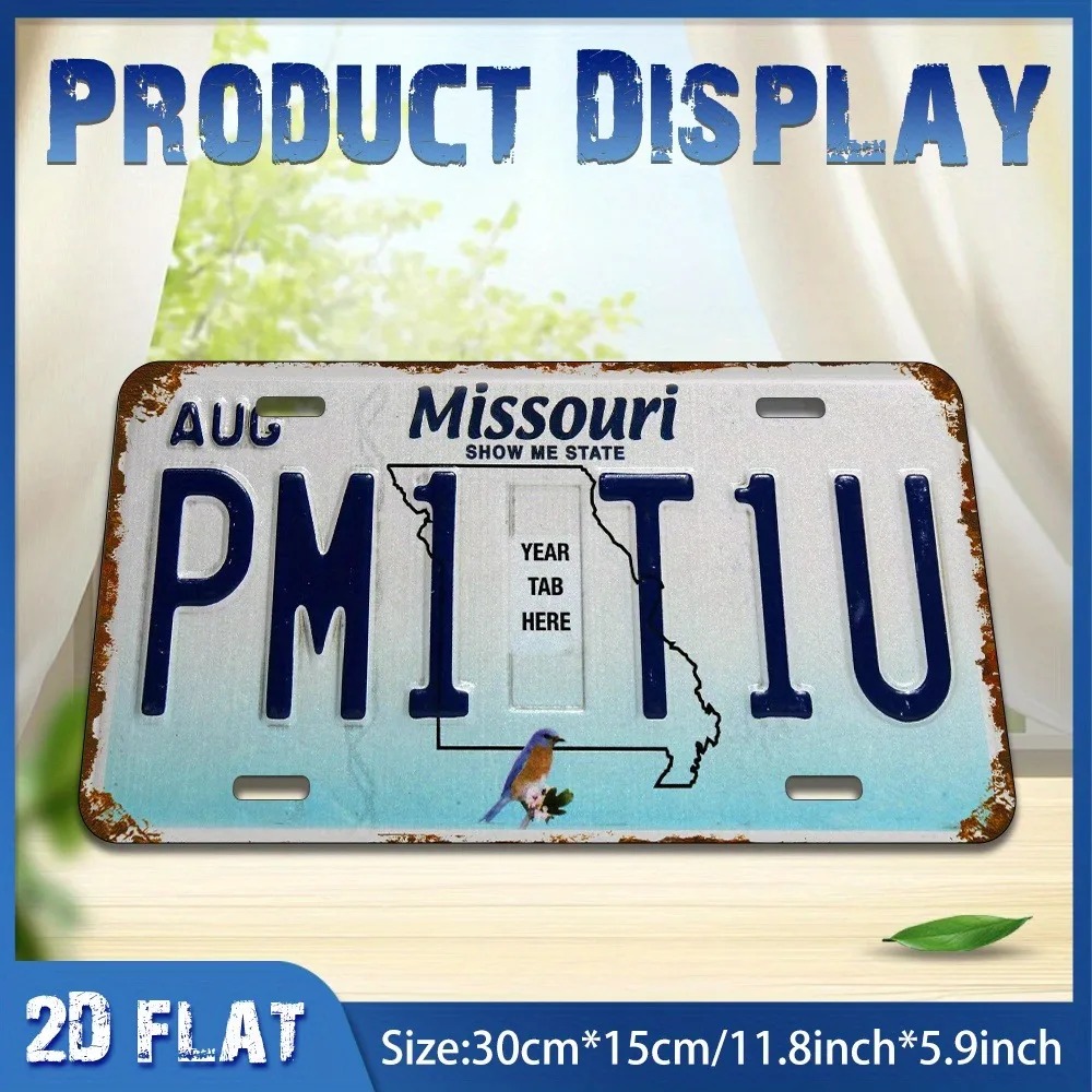 2D Flat Retro Missouri Blue Bi - đánh giá và giá Home Bar Signs