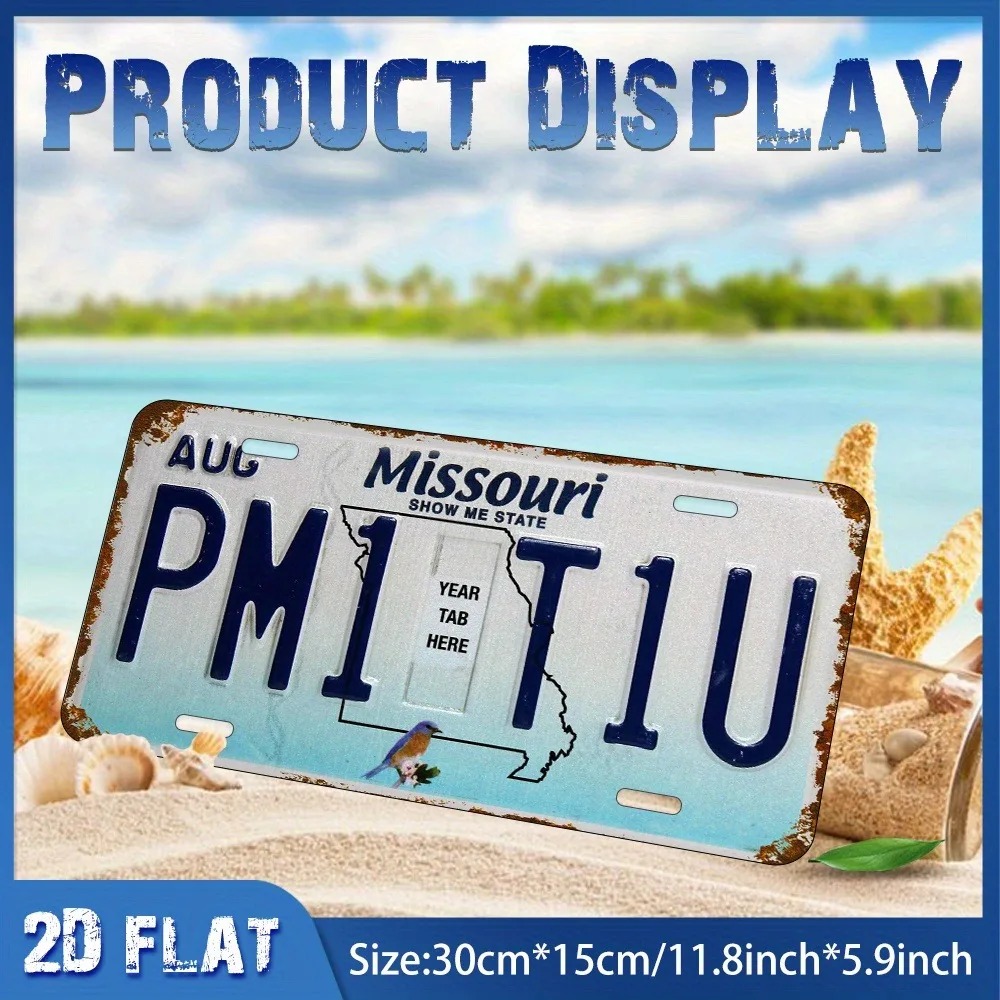 2D Flat Retro Missouri Blue Bi - đánh giá và giá Home Bar Signs