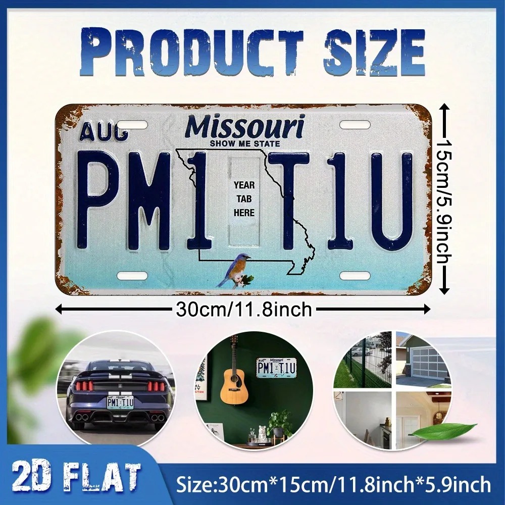 2D Flat Retro Missouri Blue Bi - đánh giá và giá Home Bar Signs