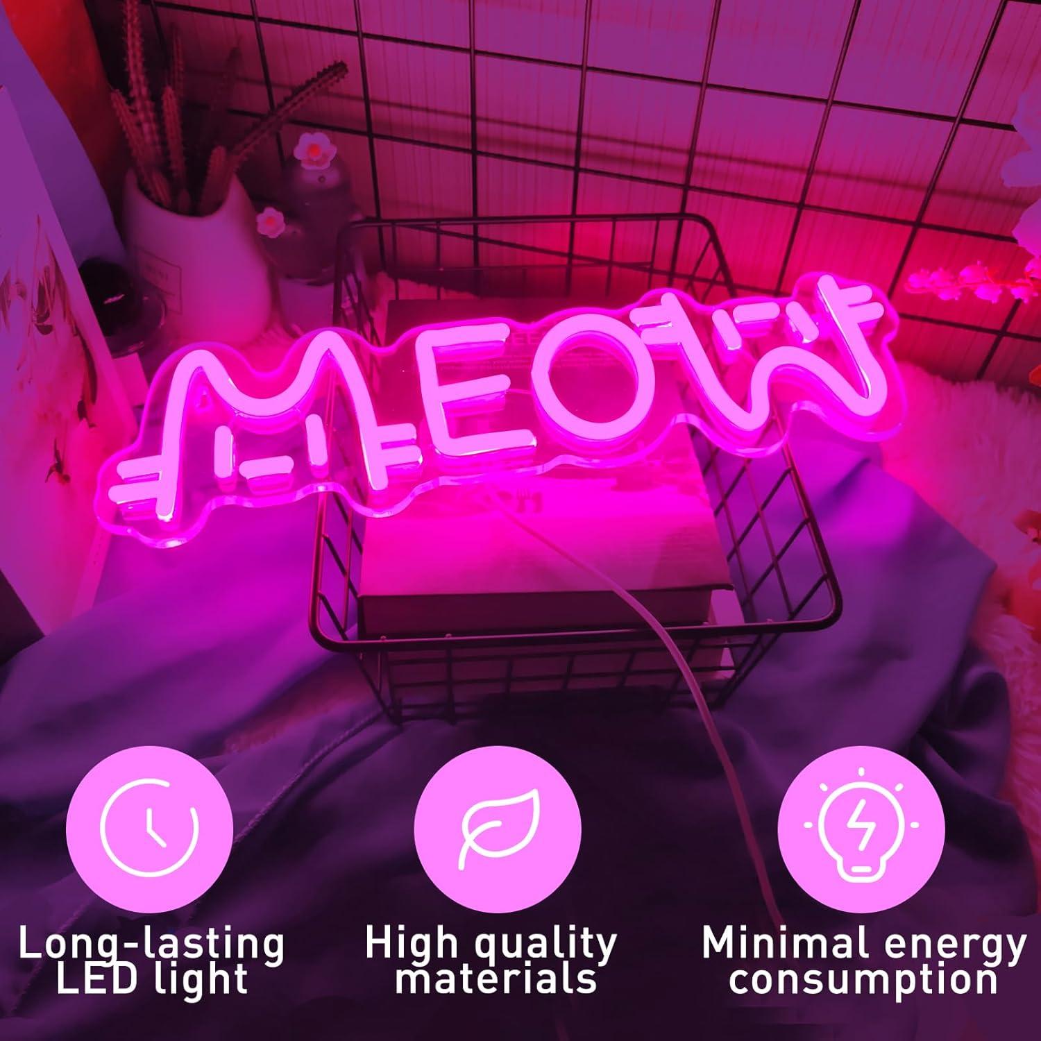 Meow Neon Sign Cat USB Powered - đánh giá và giá Home Bar And Restaurant