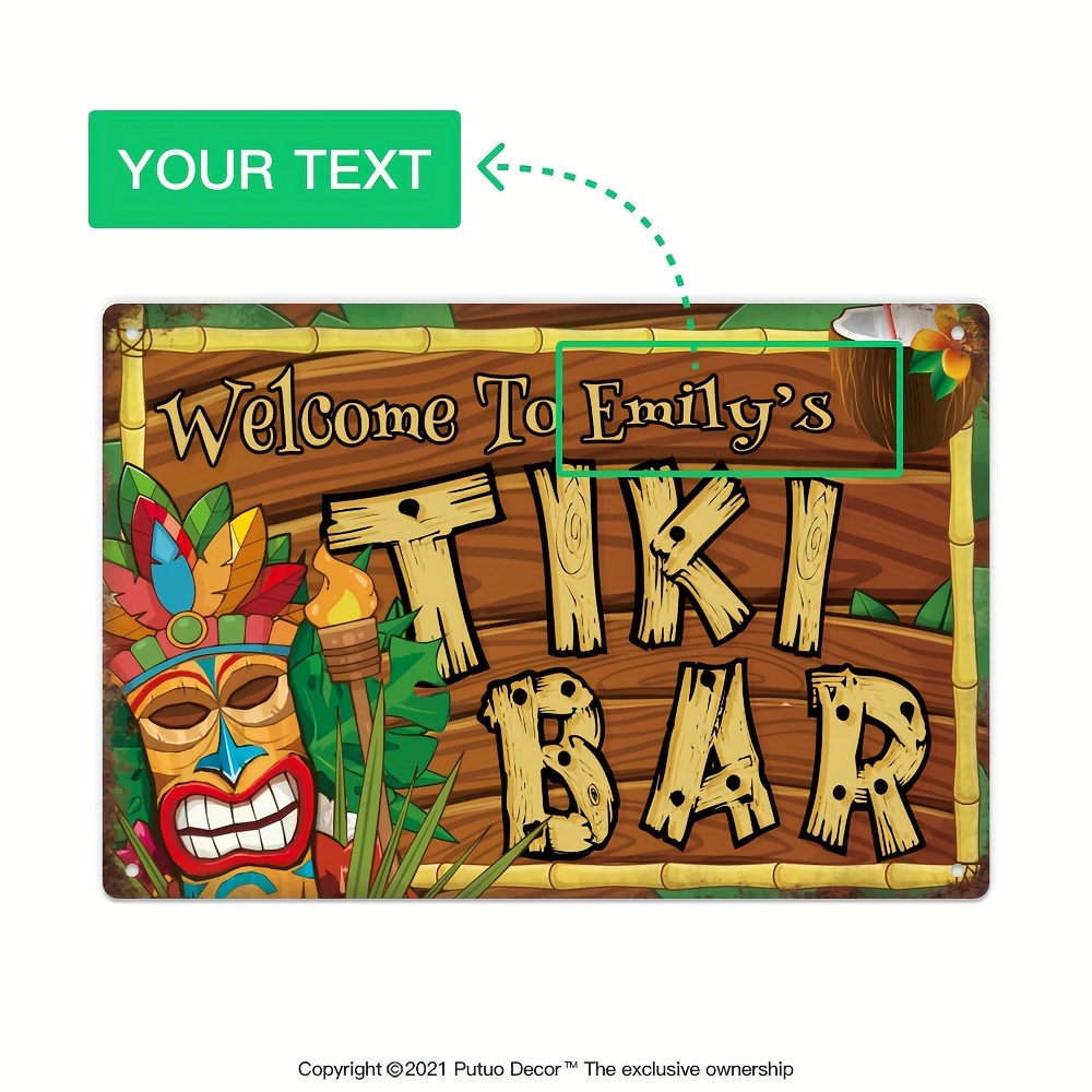 Custom  Decor Tiki Bar Sign, P - đánh giá và giá Home Bar And Restaurant