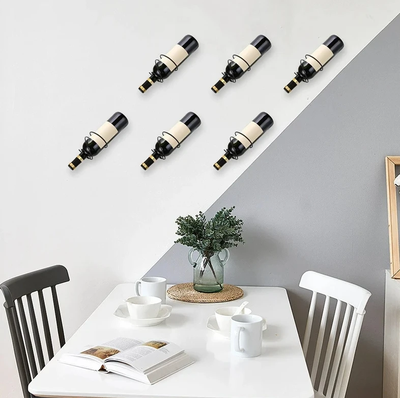 Pack Of 6 Wall Mounted Wine Ra - đánh giá và giá Home Bar Stand