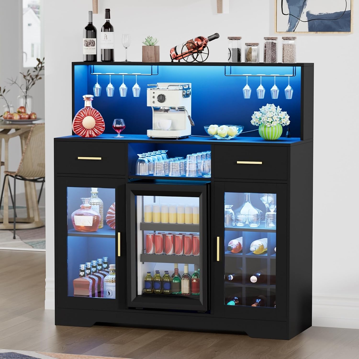 Mini Fridge Cabinet with Stora - đánh giá và giá Home Bar And Fridge