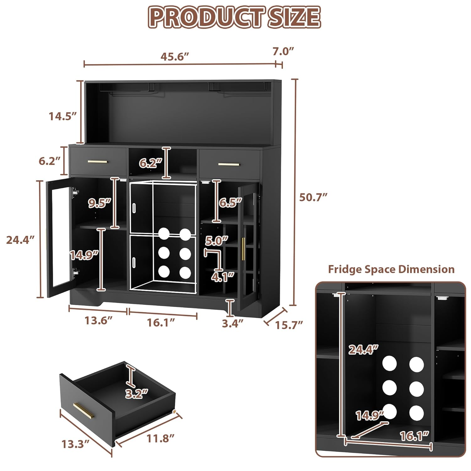 Mini Fridge Cabinet with Stora - đánh giá và giá Home Bar And Fridge