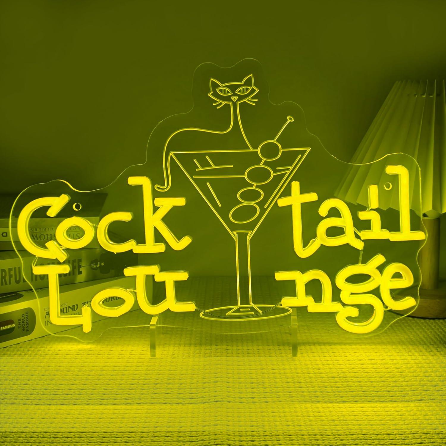 Cocktail Lounge Neon Sign Dimm - đánh giá và giá Home Bar Signs