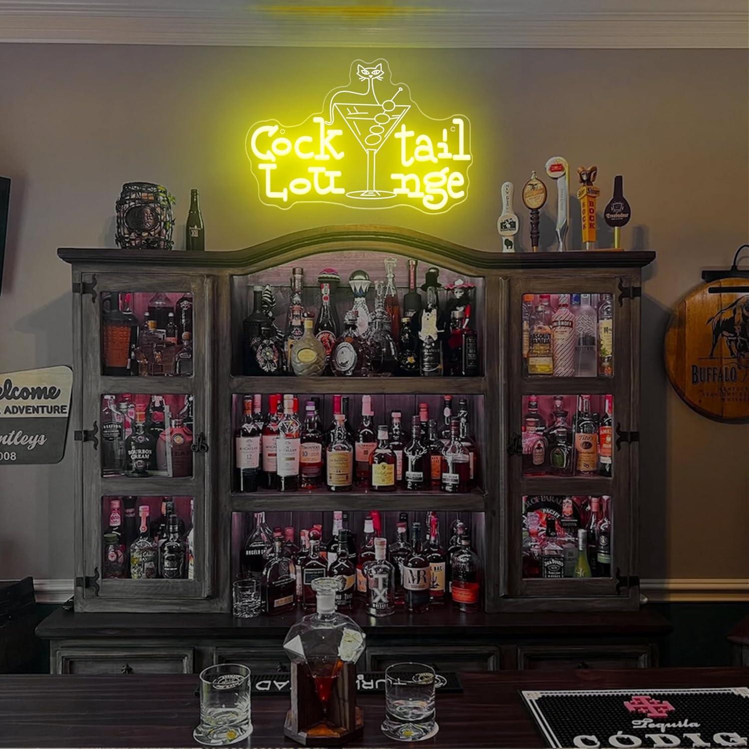 Cocktail Lounge Neon Sign Dimm - đánh giá và giá Home Bar Signs